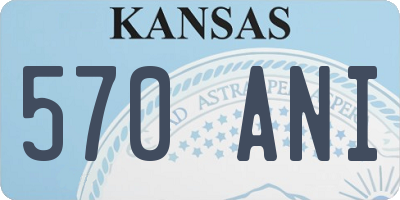 KS license plate 570ANI