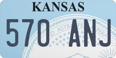KS license plate 570ANJ