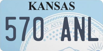 KS license plate 570ANL