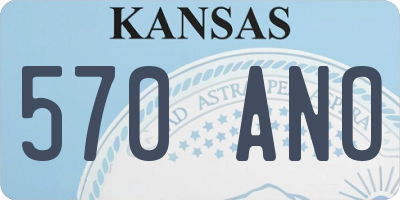 KS license plate 570ANO