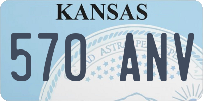 KS license plate 570ANV