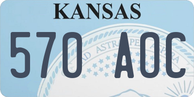 KS license plate 570AOC