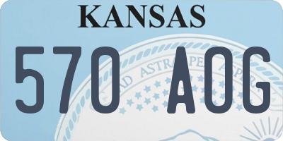 KS license plate 570AOG