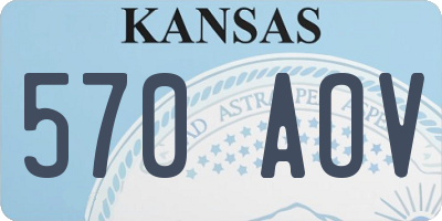 KS license plate 570AOV