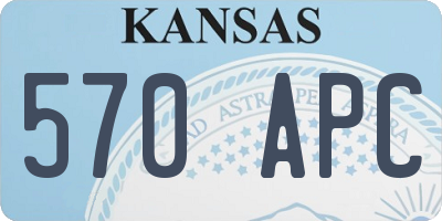 KS license plate 570APC