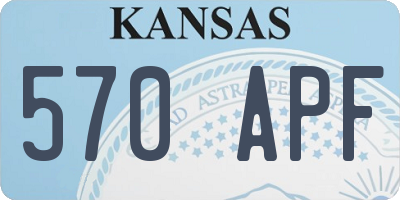 KS license plate 570APF