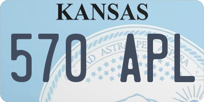 KS license plate 570APL