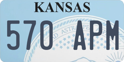 KS license plate 570APM