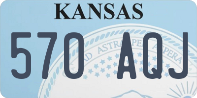 KS license plate 570AQJ