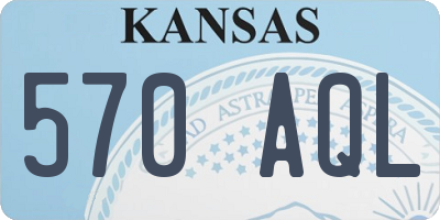KS license plate 570AQL