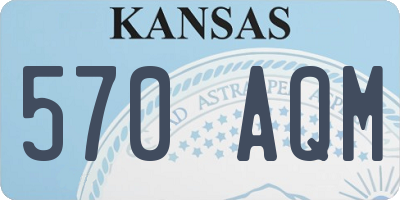 KS license plate 570AQM