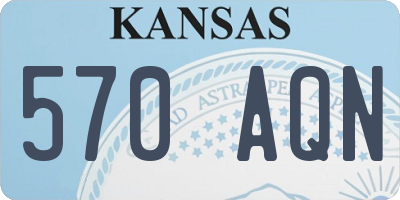 KS license plate 570AQN
