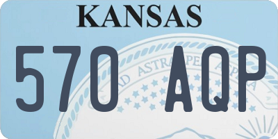 KS license plate 570AQP