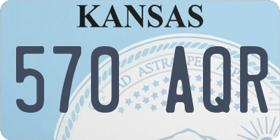 KS license plate 570AQR