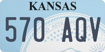 KS license plate 570AQV