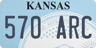 KS license plate 570ARC