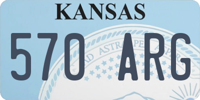 KS license plate 570ARG