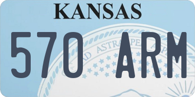 KS license plate 570ARM