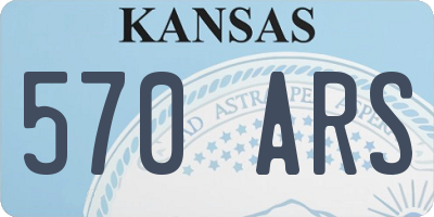 KS license plate 570ARS