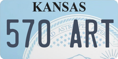 KS license plate 570ART