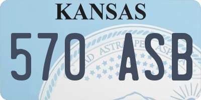 KS license plate 570ASB