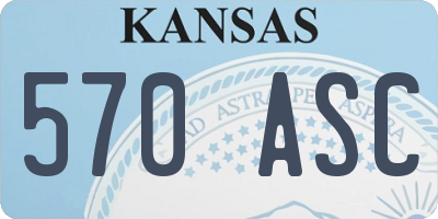 KS license plate 570ASC