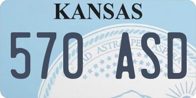 KS license plate 570ASD