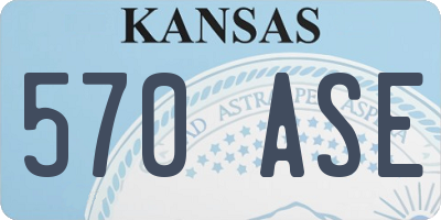 KS license plate 570ASE