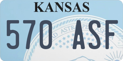 KS license plate 570ASF