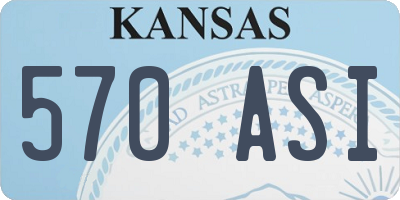 KS license plate 570ASI