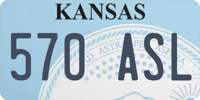 KS license plate 570ASL