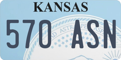 KS license plate 570ASN