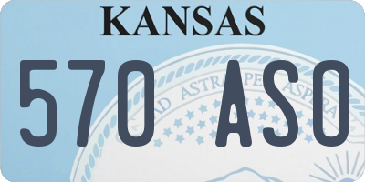 KS license plate 570ASO