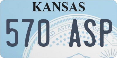 KS license plate 570ASP