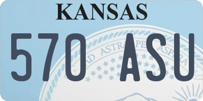 KS license plate 570ASU