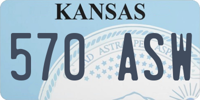 KS license plate 570ASW