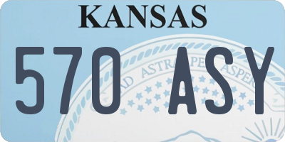 KS license plate 570ASY