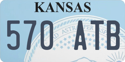 KS license plate 570ATB
