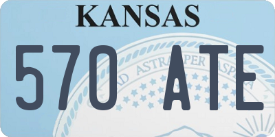 KS license plate 570ATE