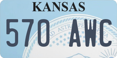 KS license plate 570AWC