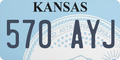 KS license plate 570AYJ