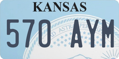 KS license plate 570AYM