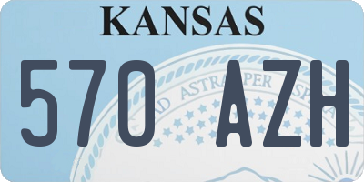 KS license plate 570AZH