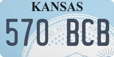 KS license plate 570BCB