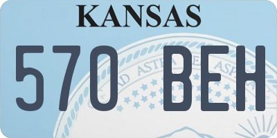 KS license plate 570BEH