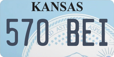 KS license plate 570BEI