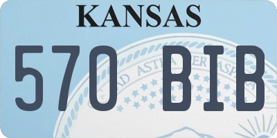 KS license plate 570BIB