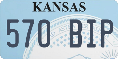 KS license plate 570BIP