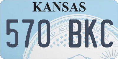 KS license plate 570BKC