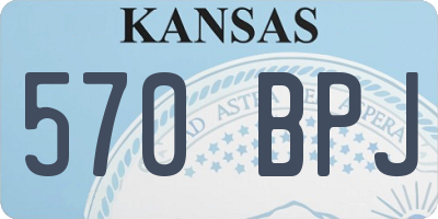 KS license plate 570BPJ